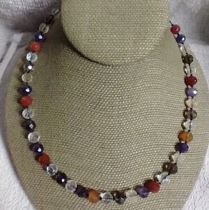 Multi color beaded necklace